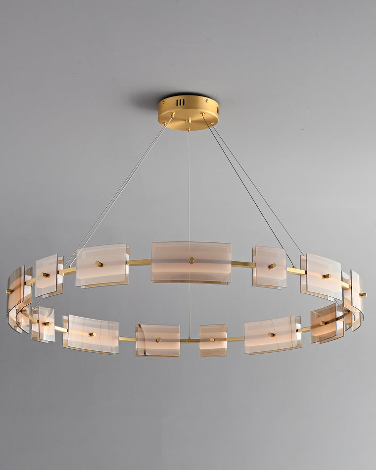 WOMO Modern Tiered Glass Chandelier-WM2220