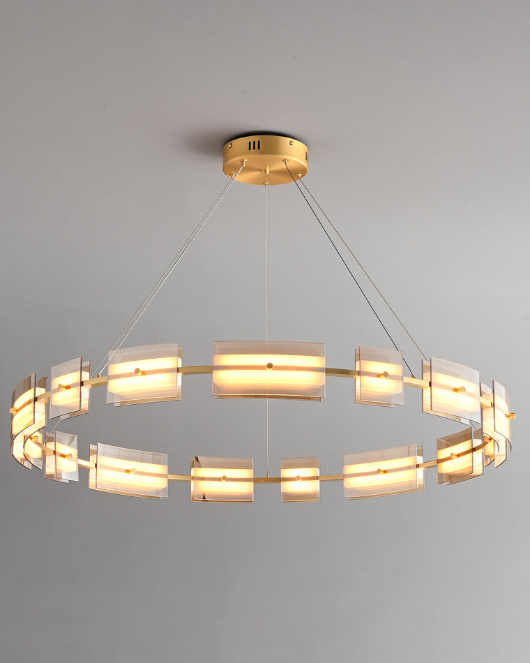 WOMO Modern Tiered Glass Chandelier-WM2220