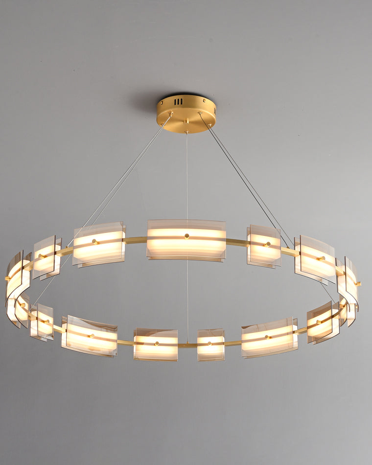 WOMO Modern Tiered Glass Chandelier-WM2220