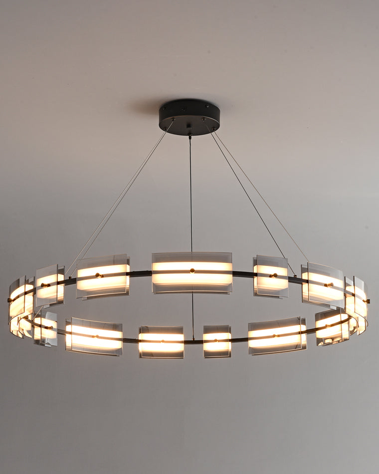 WOMO Modern Tiered Glass Chandelier-WM2220