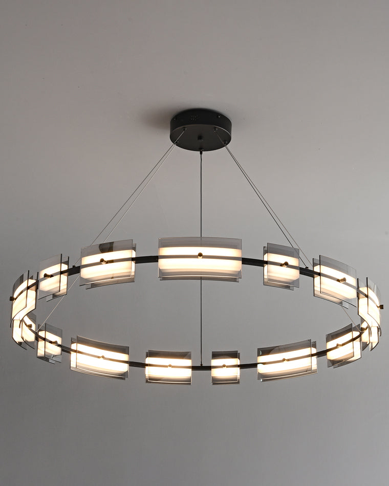 WOMO Modern Tiered Glass Chandelier-WM2220