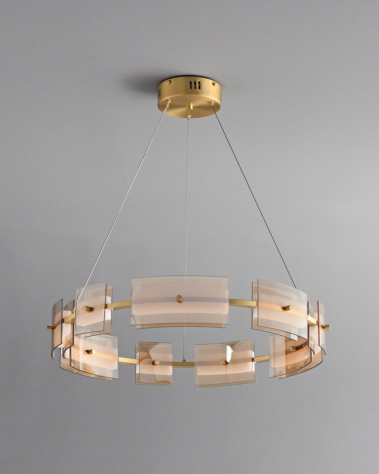 WOMO Modern Tiered Glass Chandelier-WM2220