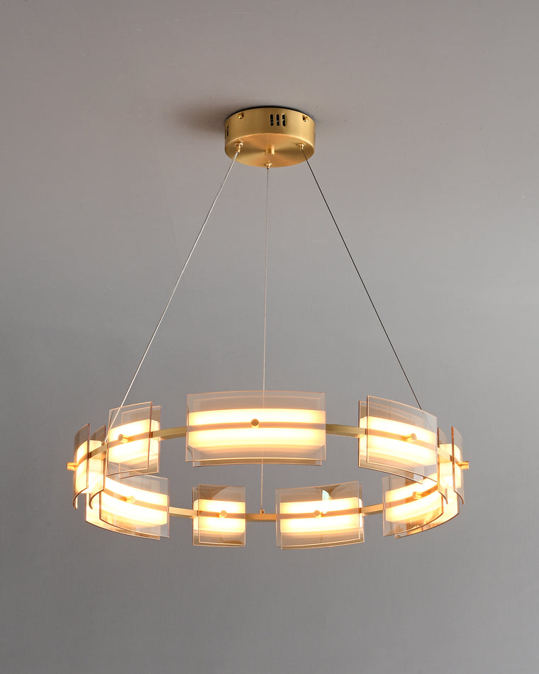 WOMO Modern Tiered Glass Chandelier-WM2220