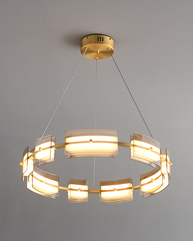 WOMO Modern Tiered Glass Chandelier-WM2220