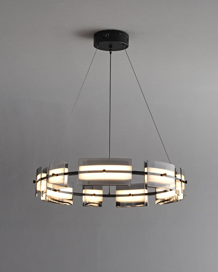 WOMO Modern Tiered Glass Chandelier-WM2220