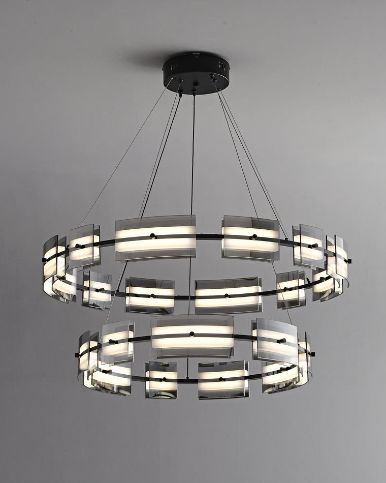 WOMO Modern Tiered Glass Chandelier-WM2220