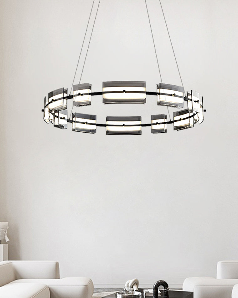 WOMO Modern Tiered Glass Chandelier-WM2220
