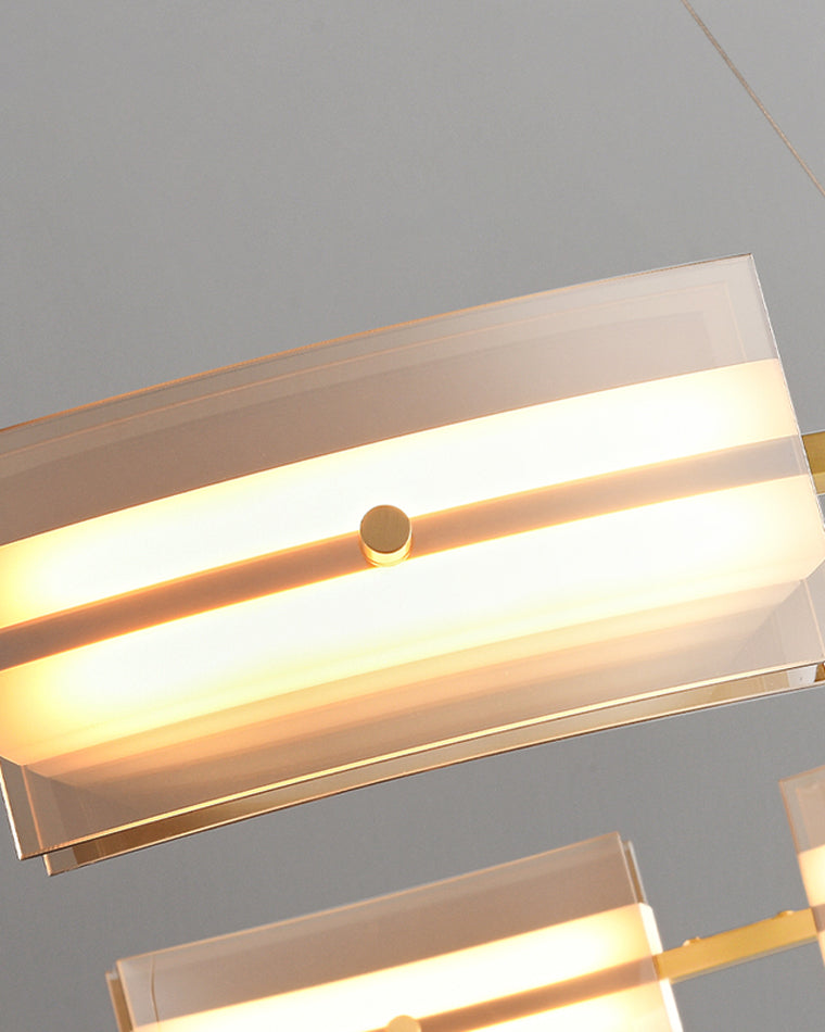 WOMO Modern Tiered Glass Chandelier-WM2220