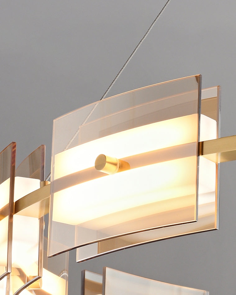 WOMO Modern Tiered Glass Chandelier-WM2220