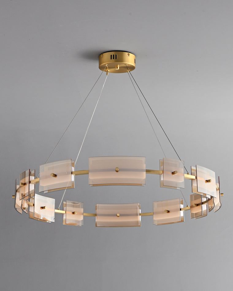 WOMO Modern Tiered Glass Chandelier-WM2220