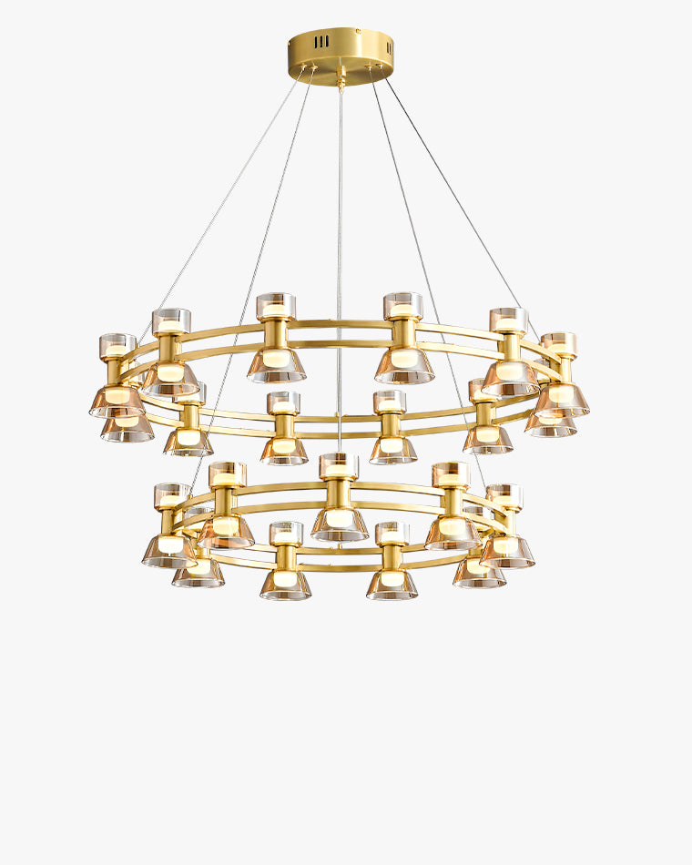 WOMO Modern Pillar Candle Round Chandelier-WM2224