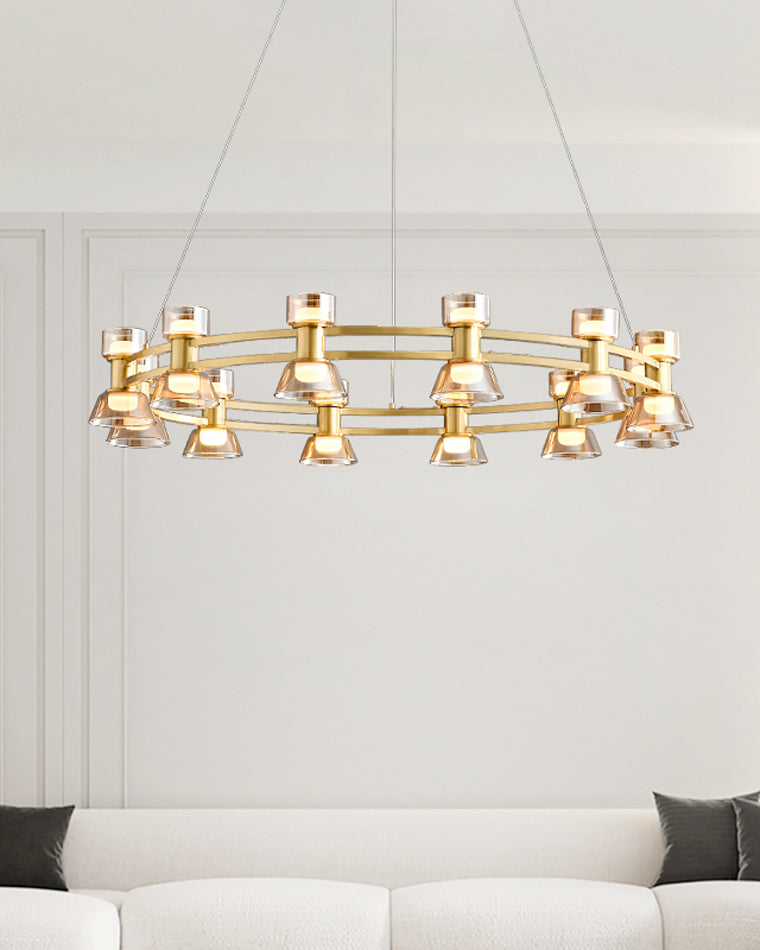 WOMO Modern Pillar Candle Round Chandelier-WM2224