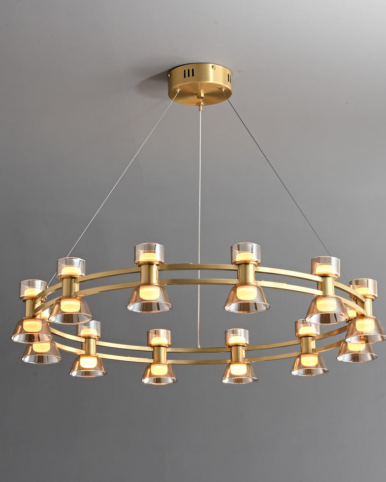 WOMO Modern Pillar Candle Round Chandelier-WM2224