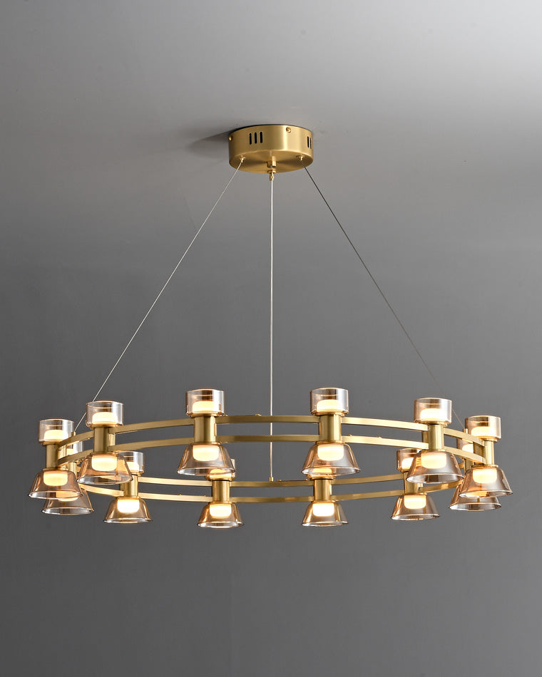 WOMO Modern Pillar Candle Round Chandelier-WM2224