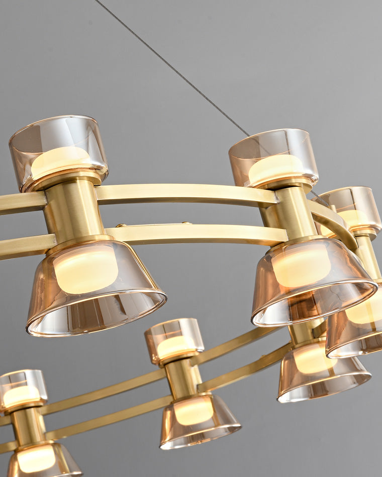 WOMO Modern Pillar Candle Round Chandelier-WM2224