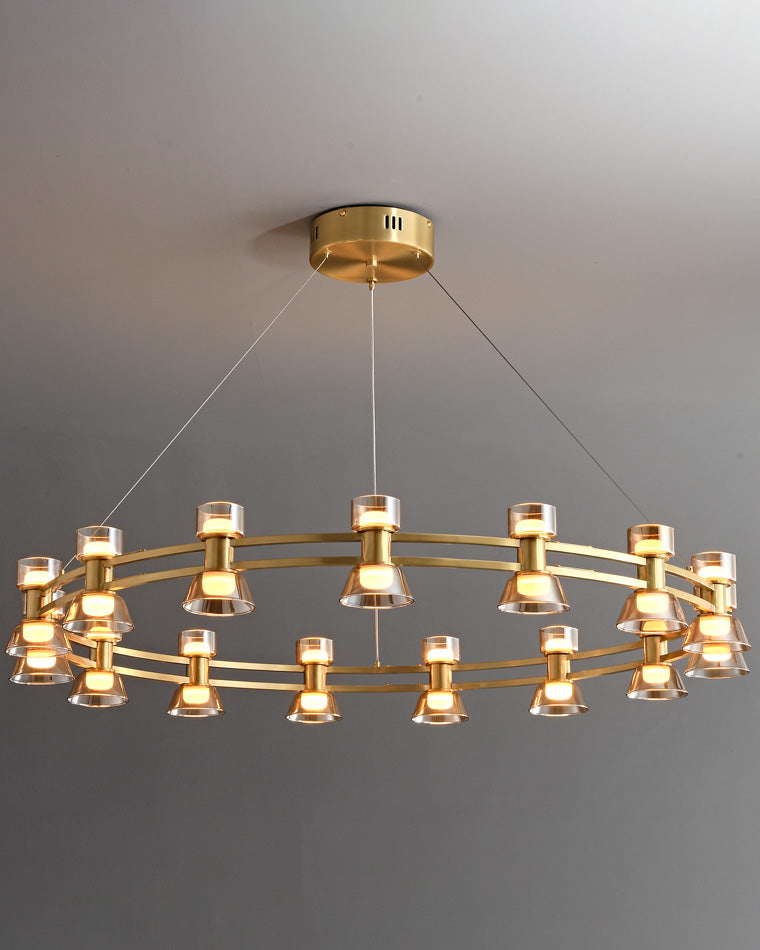 WOMO Modern Pillar Candle Round Chandelier-WM2224