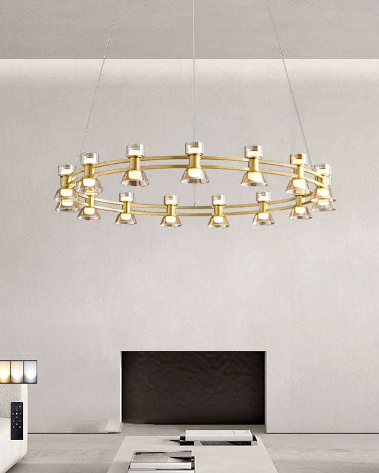 WOMO Modern Pillar Candle Round Chandelier-WM2224
