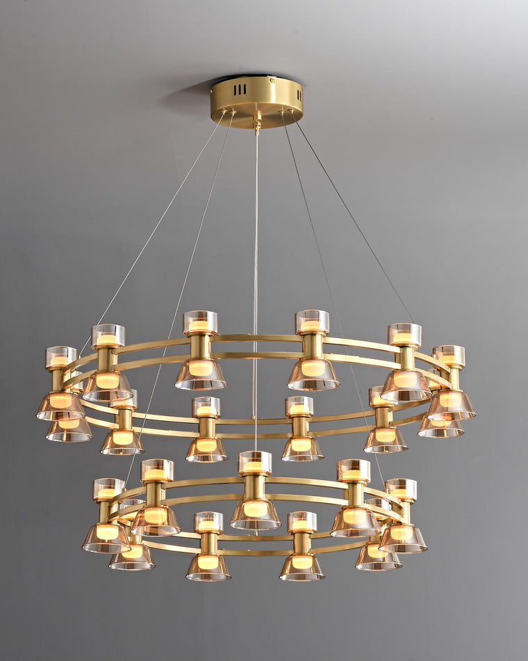 WOMO Modern Pillar Candle Round Chandelier-WM2224