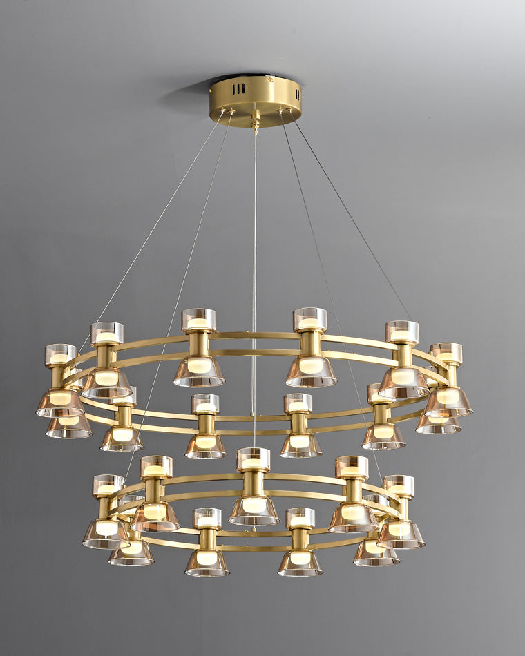 WOMO Modern Pillar Candle Round Chandelier-WM2224