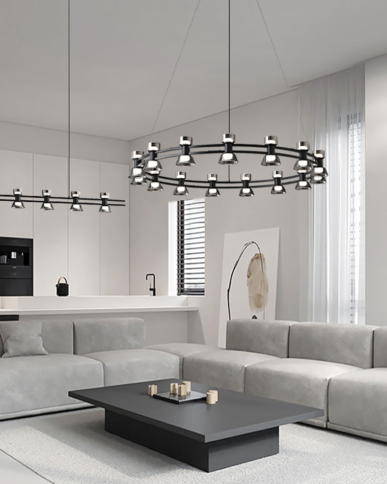 WOMO Modern Pillar Candle Round Chandelier-WM2224