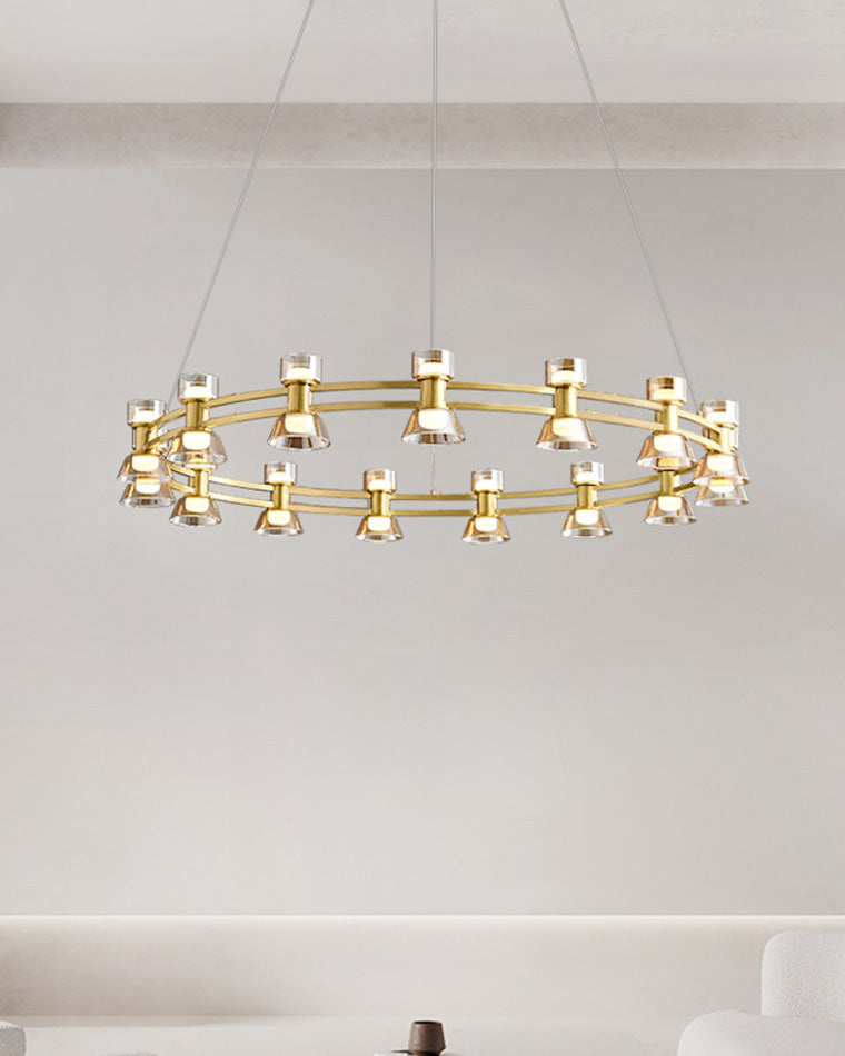 WOMO Modern Pillar Candle Round Chandelier-WM2224