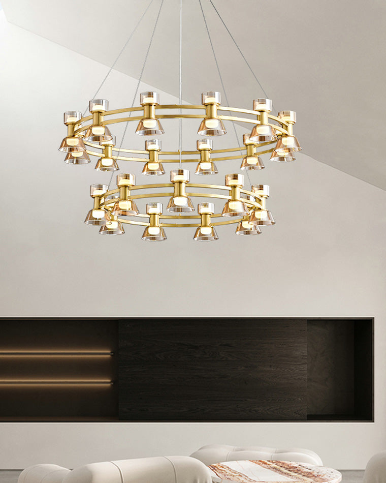 WOMO Modern Pillar Candle Round Chandelier-WM2224
