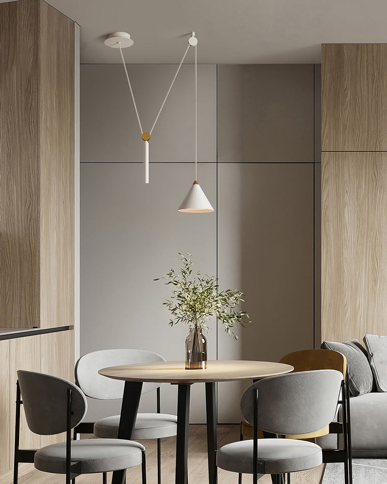 WOMO Cone Counterweight Pulley Swag Pendant Lamp-WM2230