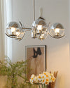 WOMO Glaskugel Kronleuchter Chrom Bauhausstil-WM2306 thumbnail