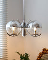 WOMO Glaskugel Kronleuchter Chrom Bauhausstil-WM2306 thumbnail