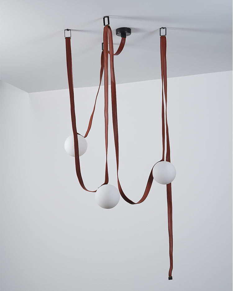 WOMO Globe Leather Pendant Light-WM2311