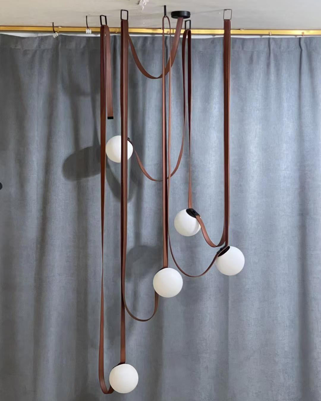 WOMO Globe Leather Pendant Light-WM2311