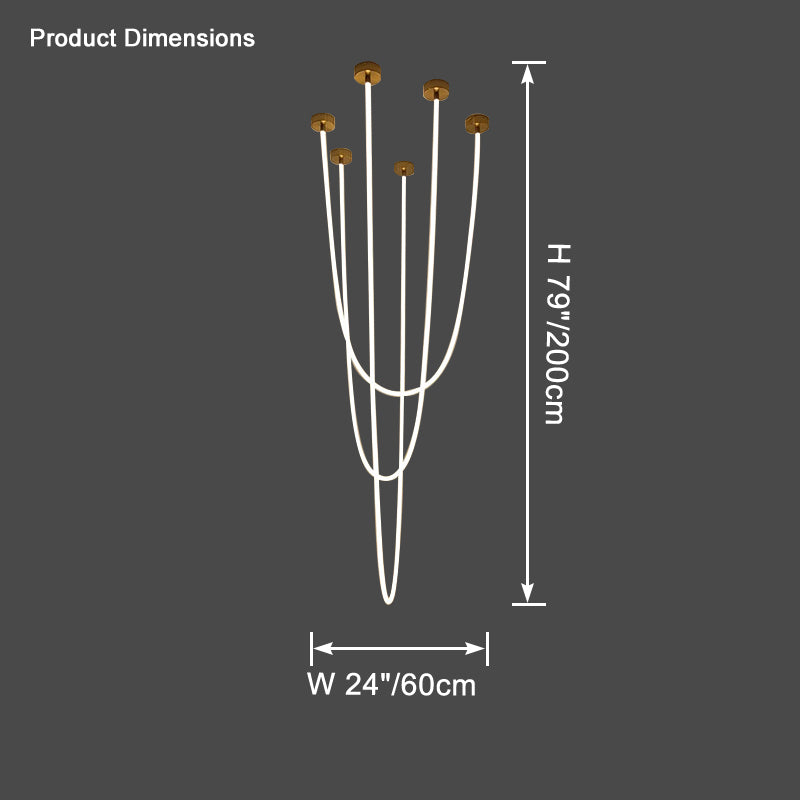 Lustre LED simple WOMO pour plafonds hauts - WM2312