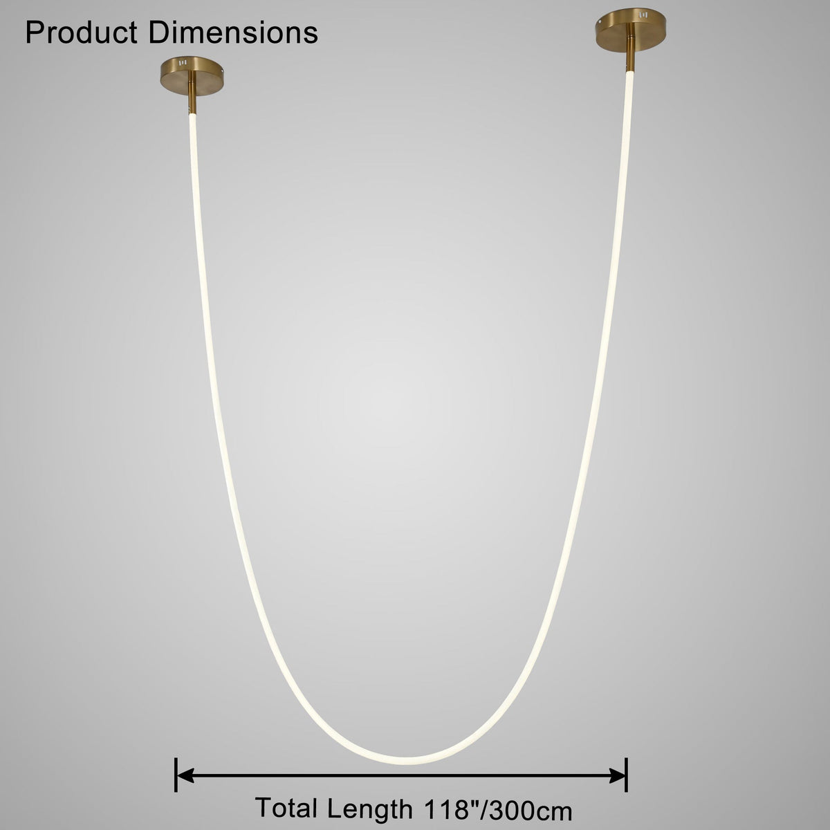 Lustre LED simple WOMO pour plafonds hauts - WM2312