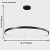 WOMO LED Kronleuchter Ring aus Messing-WM2357 thumbnail