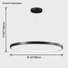 WOMO LED Kronleuchter Ring aus Messing-WM2357 thumbnail