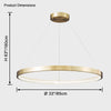 WOMO LED Kronleuchter Ring aus Messing-WM2357 thumbnail