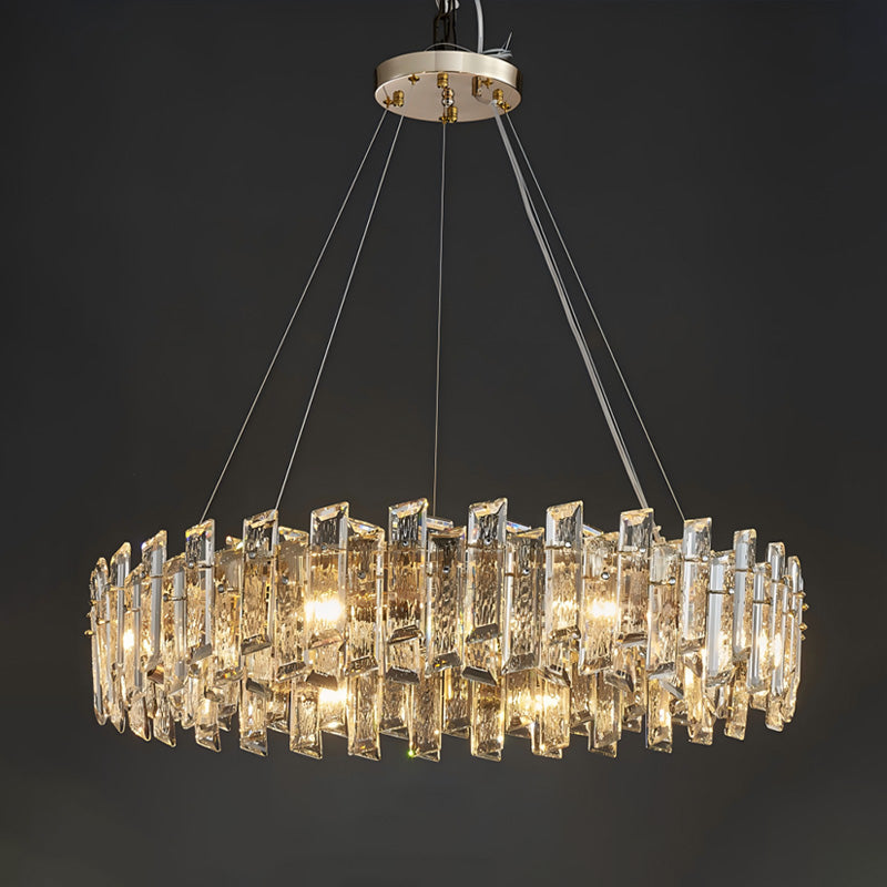 WOMO Gold Crystal Round Chandelier-WM2397