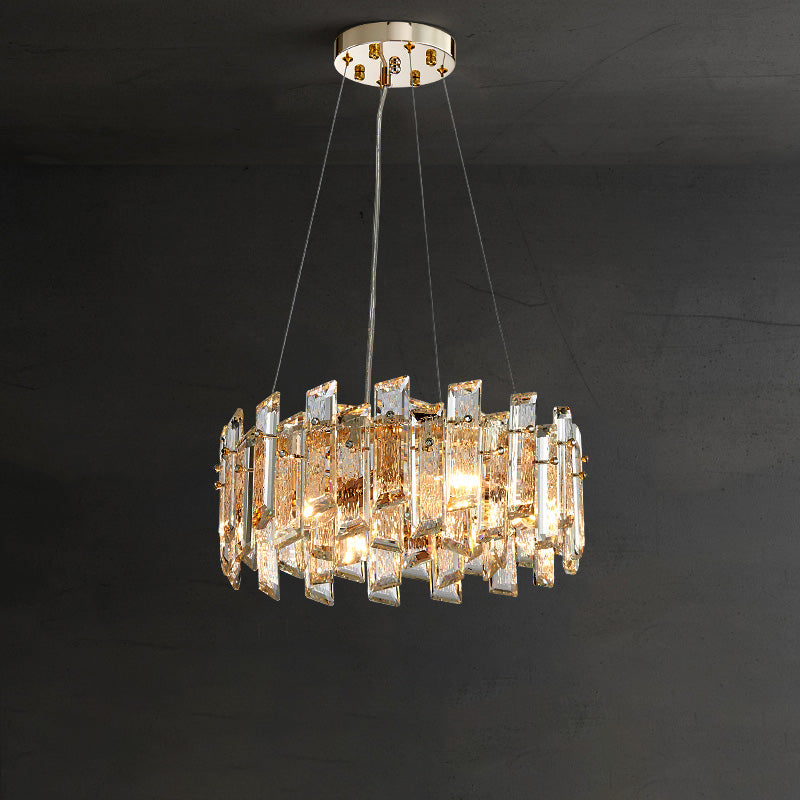 WOMO Gold Crystal Round Chandelier-WM2397