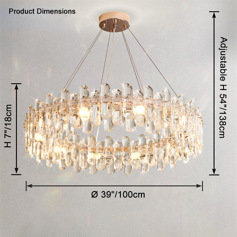 WOMO Crystal Round Chandelier-WM2406
