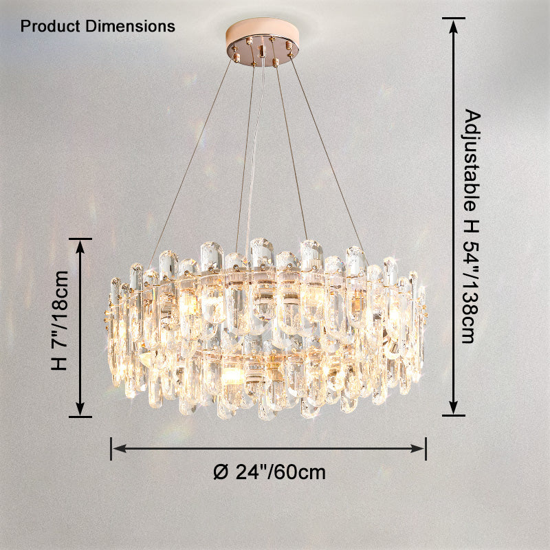 WOMO Crystal Round Chandelier-WM2406
