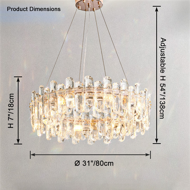 WOMO Crystal Round Chandelier-WM2406