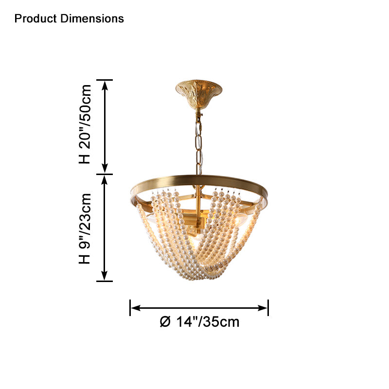 WOMO Pearl Beaded Chandelier-WM2407