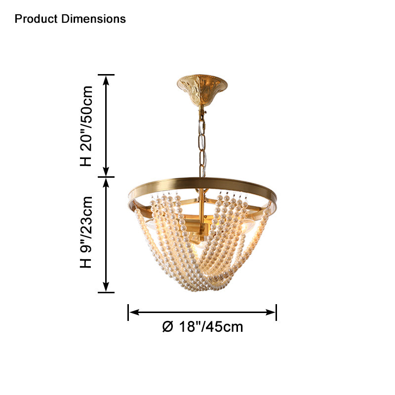 WOMO Pearl Beaded Chandelier-WM2407