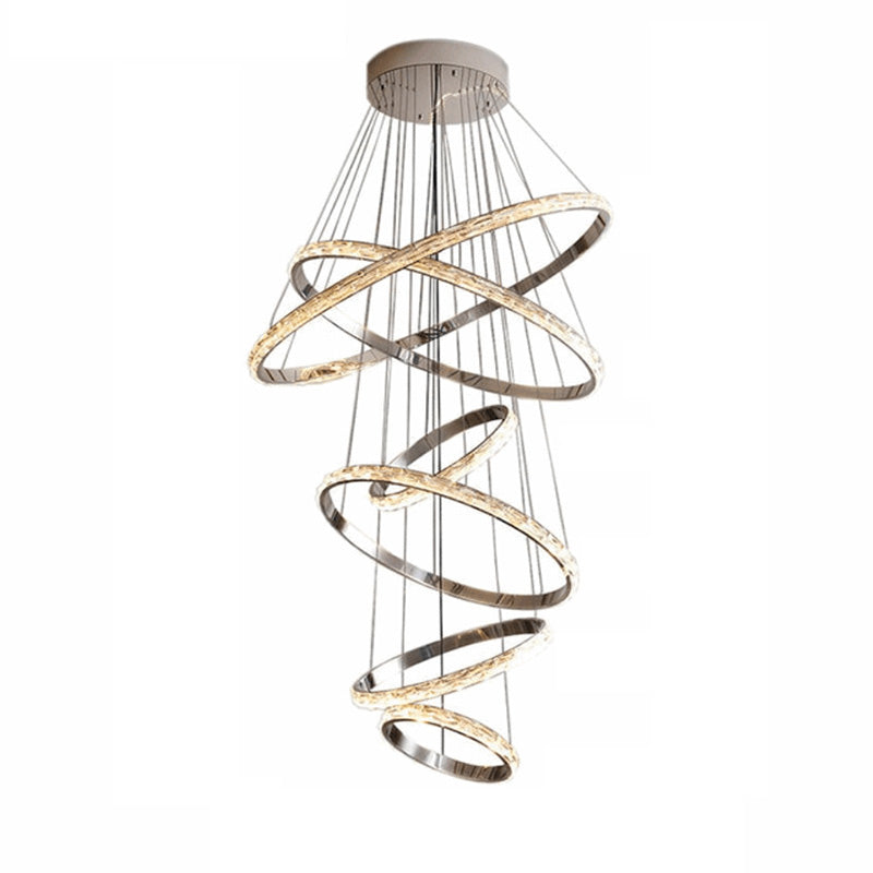 WOMO Tiered Circular Led Crystal Chandelier-WM2491b