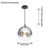 WOMO Pendelleuchte mit farbigem Glaskugel-WM2500 thumbnail
