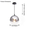 WOMO Pendelleuchte mit farbigem Glaskugel-WM2500 thumbnail