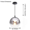 WOMO Pendelleuchte mit farbigem Glaskugel-WM2500 thumbnail