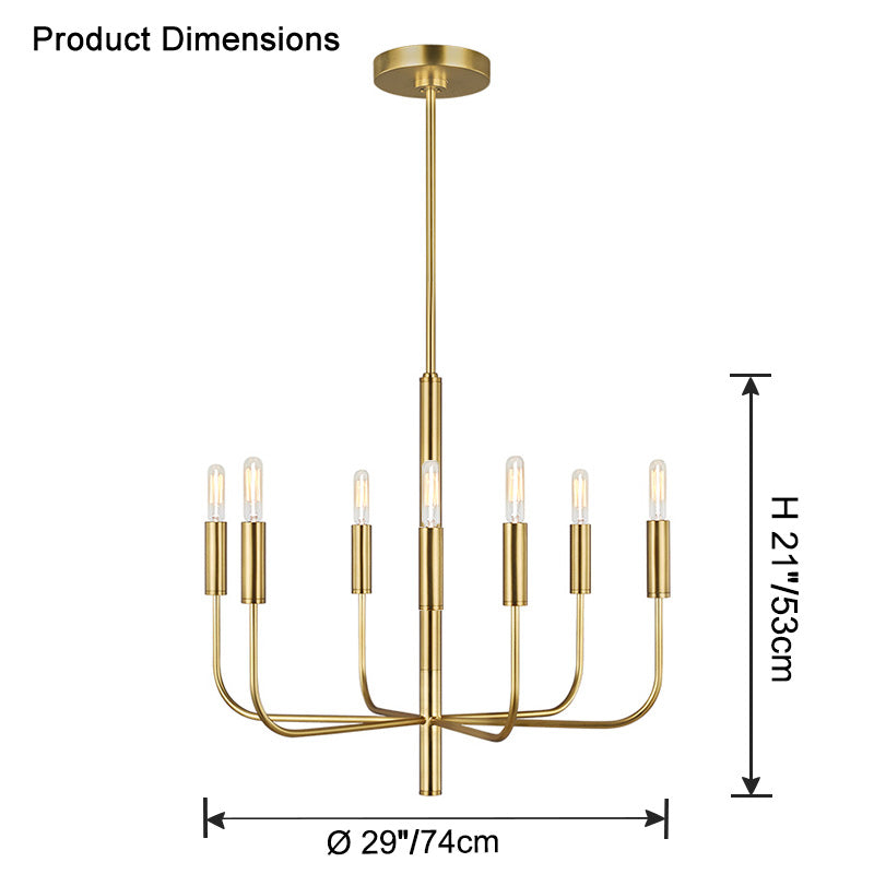 WOMO Gold Candlestick Chandelier-WM2509
