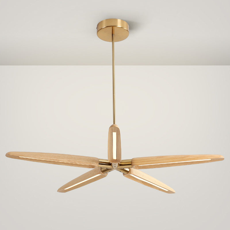 WOMO 3/5 Light Wood Pendant Light-WM2524