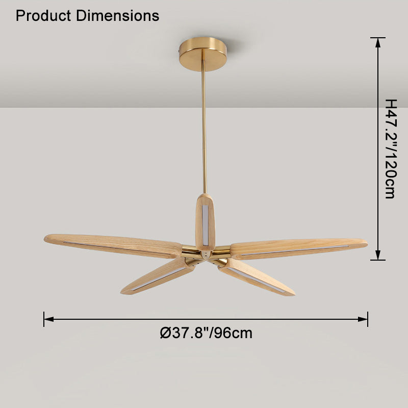 WOMO 3/5 Light Wood Pendant Light-WM2524